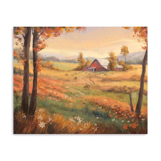 Lumaprints Autumn farm ladscape Canvas Giclée Art
